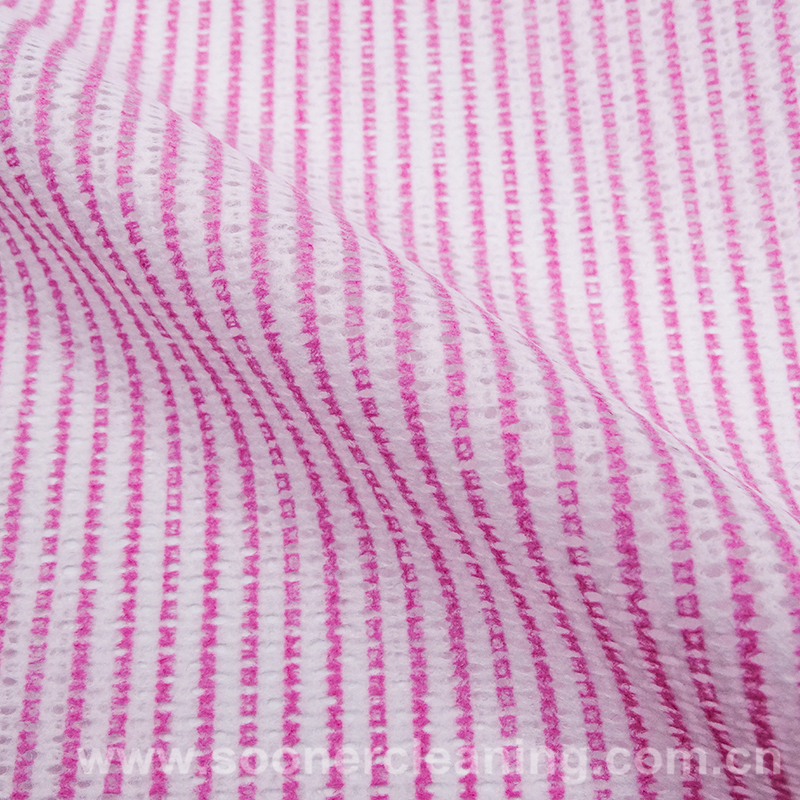 粉色直纹水刺布