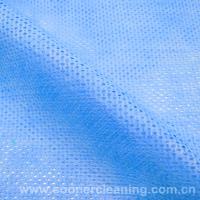 蓝色网孔水刺布