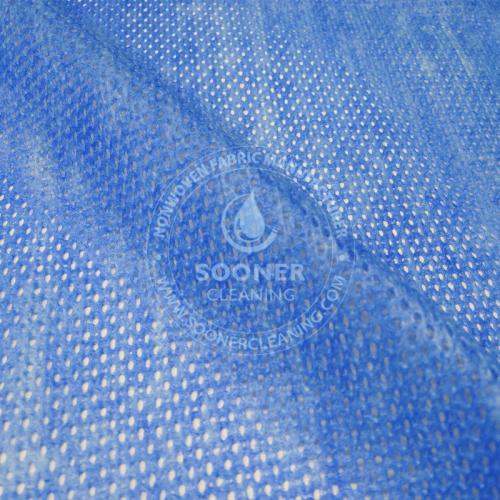 蓝色网孔水刺布